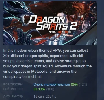 Dragon Spirits 2 АВТОДОСТАВКА STEAM РОССИЯ
