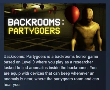 Backrooms: Partygoers STEAM РОССИЯ