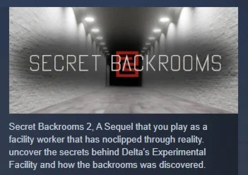 Secret Backrooms 2 АВТОДОСТАВКА STEAM GIFT РОССИЯ