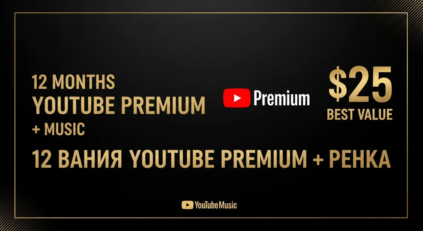 12 МЕСЯЦА YOUTUBE PREMIUM + МУЗЫКА | ЛУЧШЕЕ ПРЕДЛОЖЕНИЕ