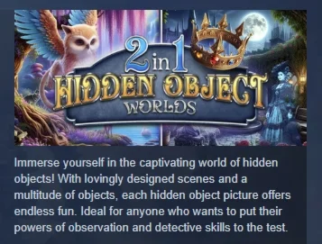 2 in 1 Hidden Object Worlds АВТОДОСТАВКА STEAM РОССИЯ