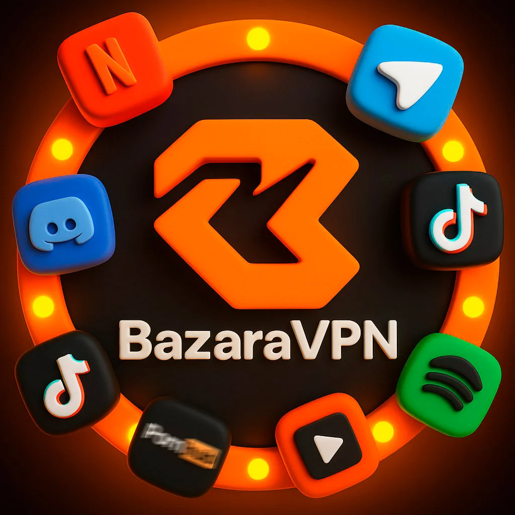 Bazara VPN | Работает РФ | VLESS 5 Локаций | 1 мес