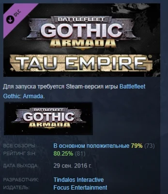 Battlefleet Gothic Armada - Tau Empire DLC STEAM РОССИЯ