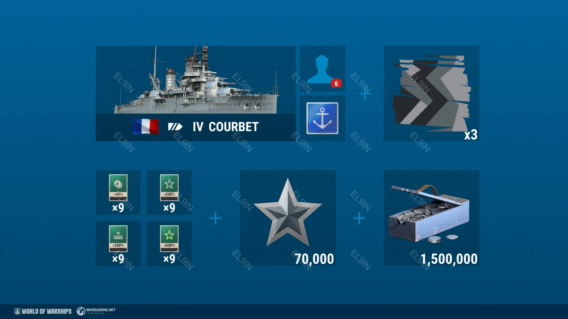 【World of Warships — Courbet Epic Plunder Pac