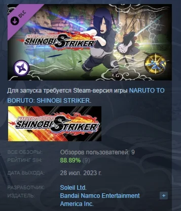 NTBSS: Special Ninjutsu - Flying Raijin Slice STEAM РФ