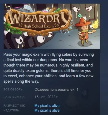 Wizardry High School Exam STEAM GIFT РОССИЯ