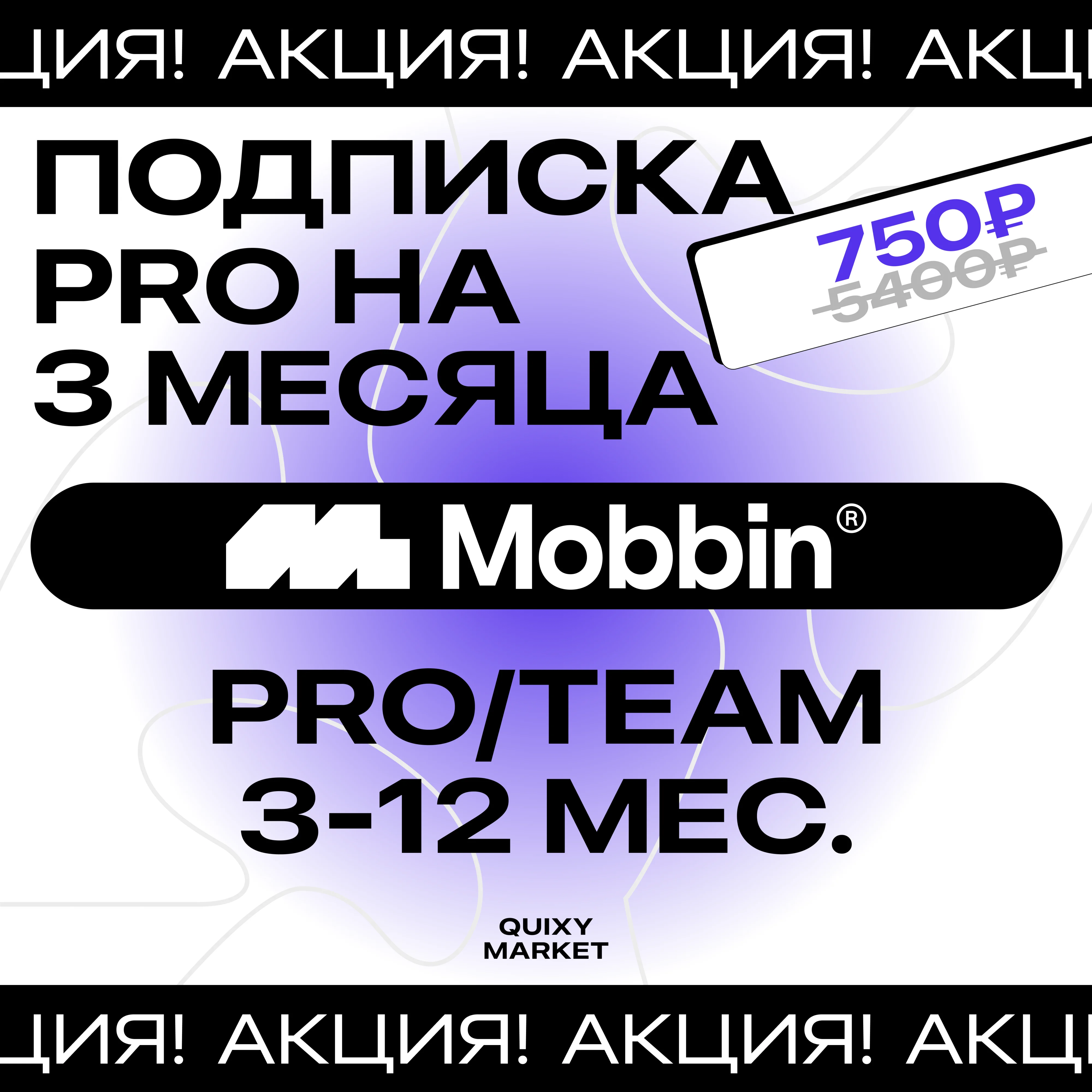MOBBIN PRO/TEAM ПОДПИСКА 1-12М. НА ВАШ АККАУНТ