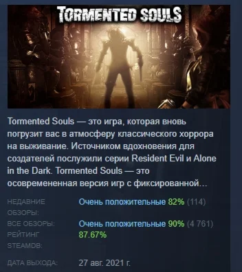 Tormented Souls  АВТОДОСТАВКА STEAM РОССИЯ