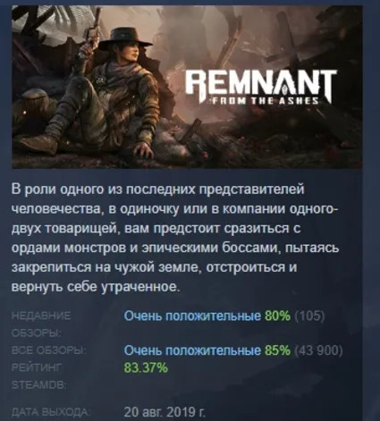 Remnant: From the Ashes АВТОДОСТАВКА STEAM РОССИЯ