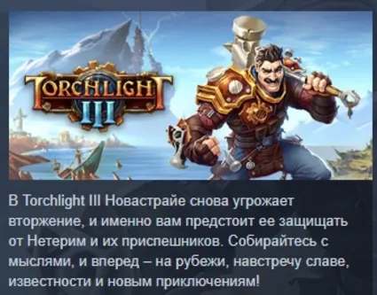 Torchlight 3 III АВТОДОСТАВКА STEAM GIFT РОССИЯ