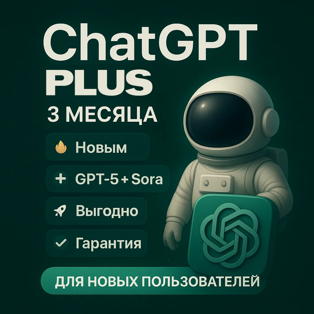 Подписка ChatGPT Plus (GPT-5 + SORA) | 3 месяца |