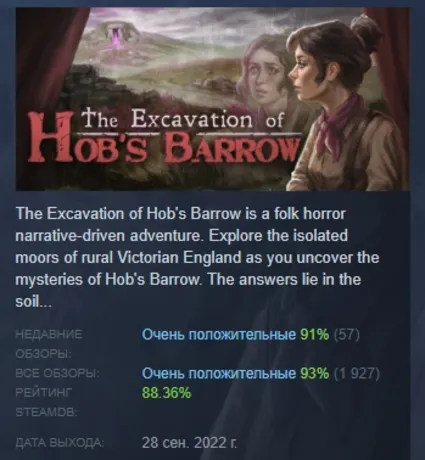 The Excavation of Hob's Barrow STEAM GIFT РОССИЯ