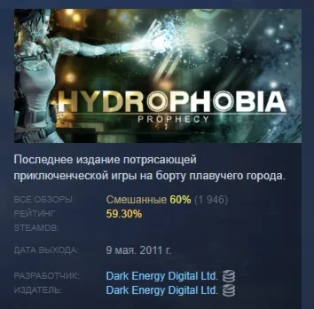 Hydrophobia: Prophecy АВТОДОСТАВКА STEAM GIFT РОССИЯ