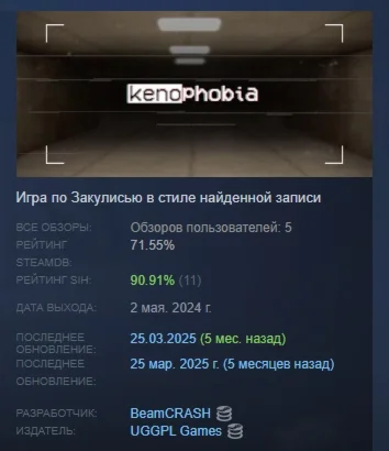Kenophobia АВТОДОСТАВКА STEAM GIFT РОССИЯ