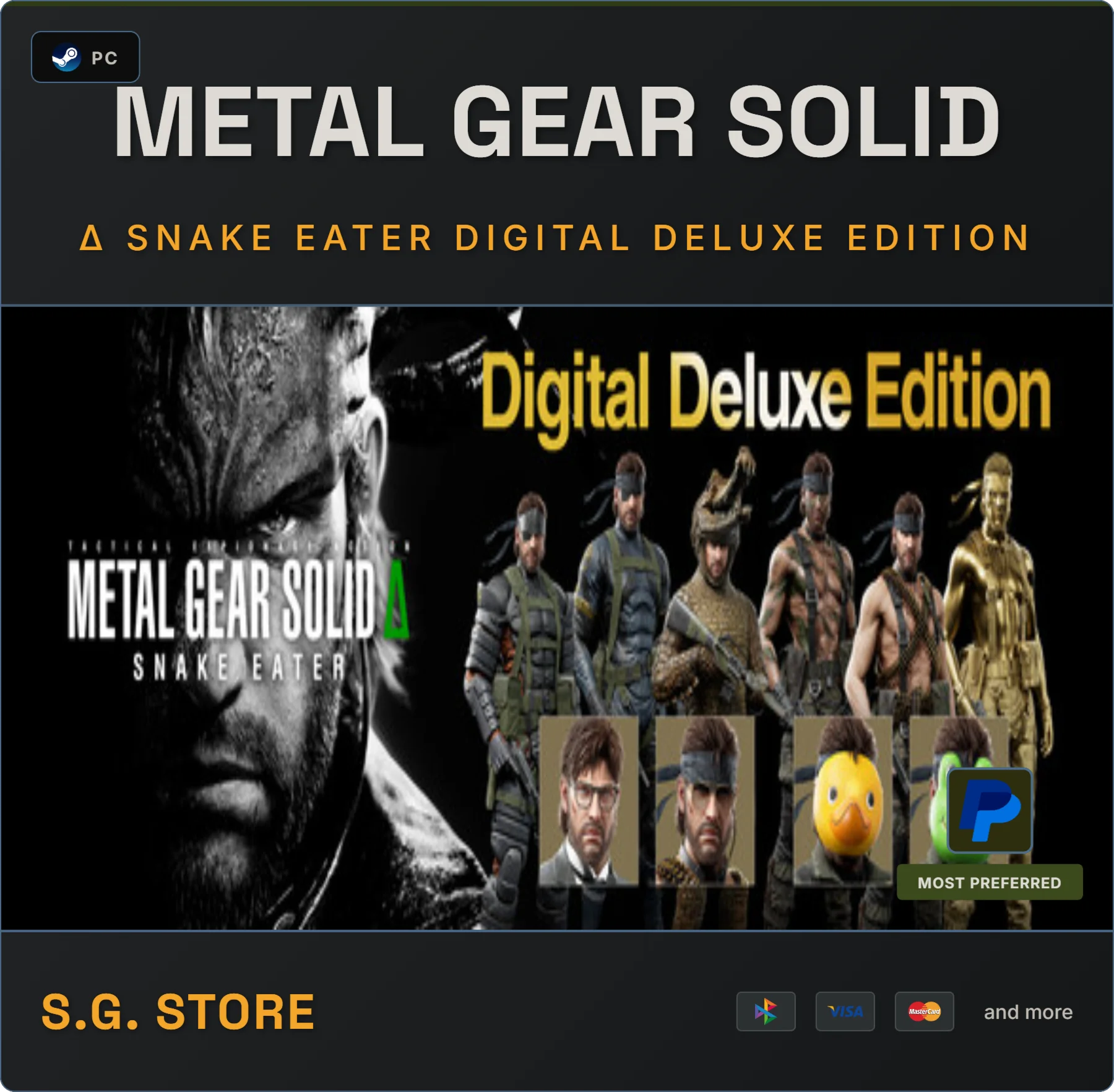 METAL GEAR SOLID: SNAKE EATER Deluxe E Offline Game