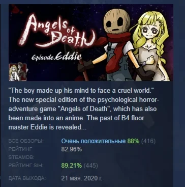 Angels of Death Episode.Eddie STEAM GIFT РОССИЯ