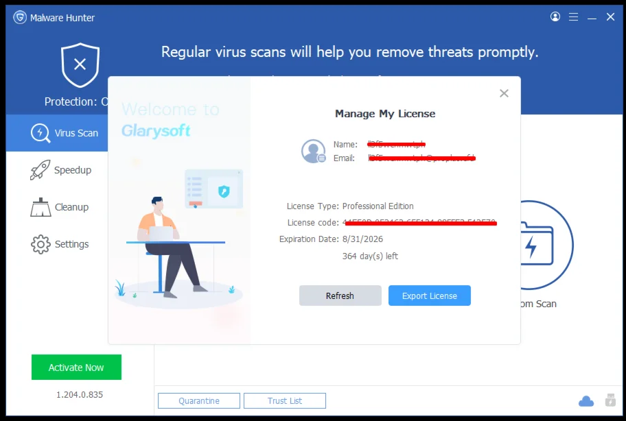 🥏 Glarysoft Malware Hunter Pro 🔑 1 Year License Key
