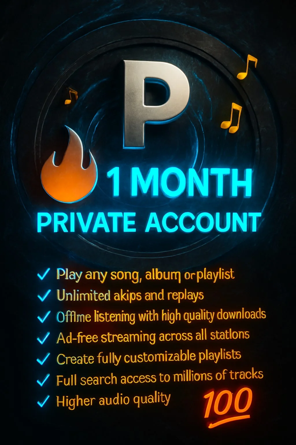 Pandora Music 1 месяц Личный аккаунт 