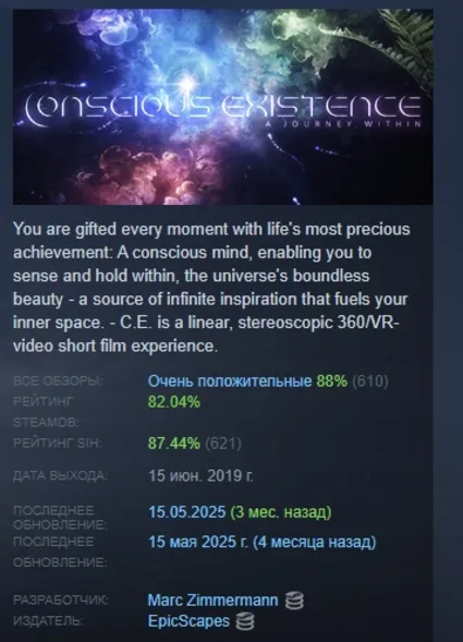 Conscious Existence - A Journey Within STEAM РОССИЯ