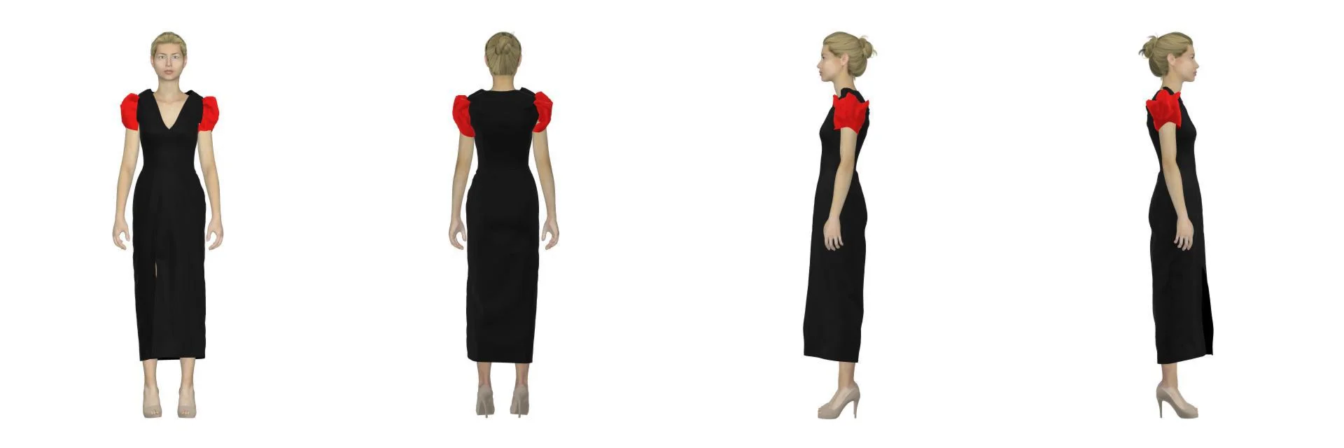 Вечернее платье с интересными рукавами