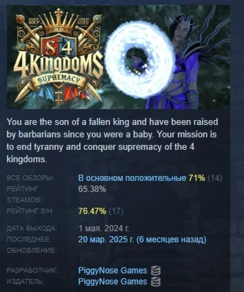 4 Kingdoms Supremacy АВТОДОСТАВКА STEAM GIFT РОССИЯ