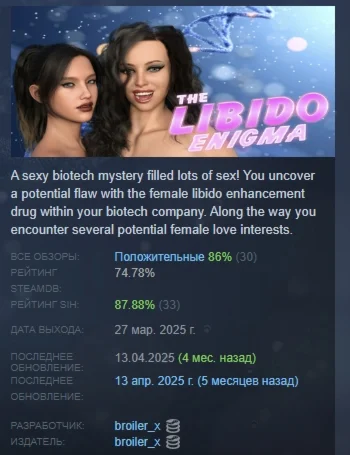 The Libido Enigma АВТОДОСТАВКА STEAM РОССИЯ