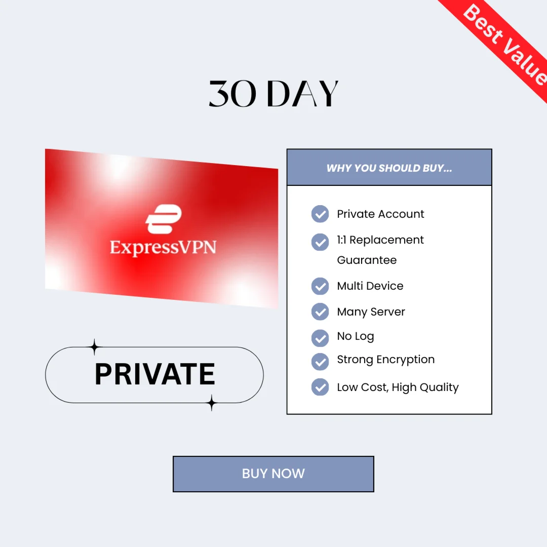 EXPRESS VPN PREMIUM PRIVATE 30 DAY | 1 MONTH