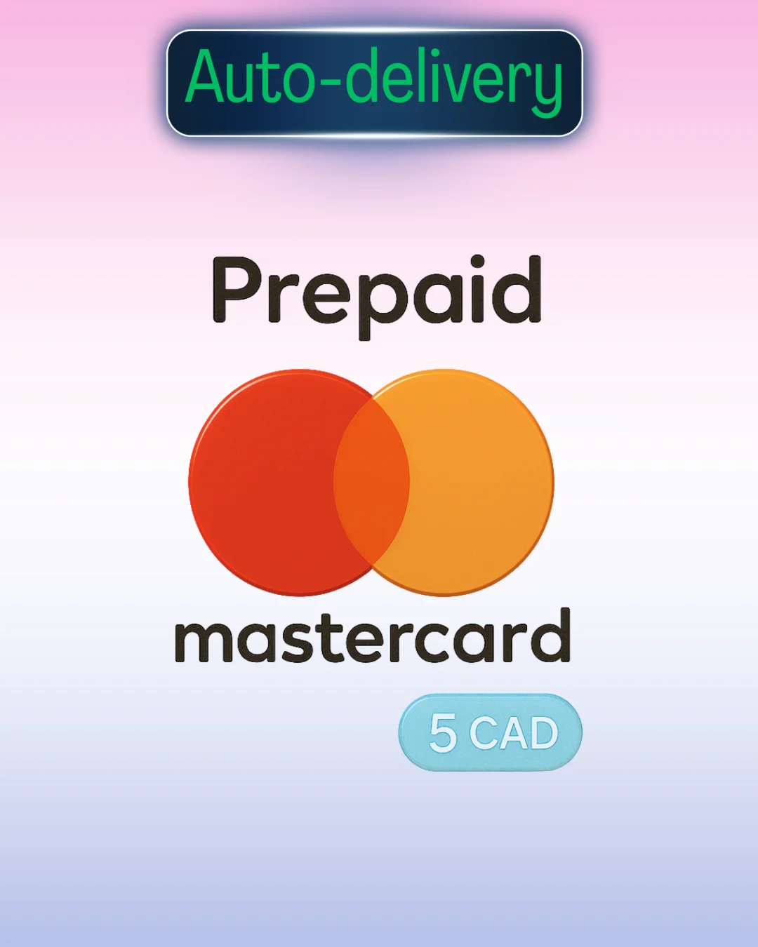 ПРЕДОПЛАЧЕННАЯ MASTERCARD | 5 CAD | МГНОВЕННАЯ ДОСТАВКА