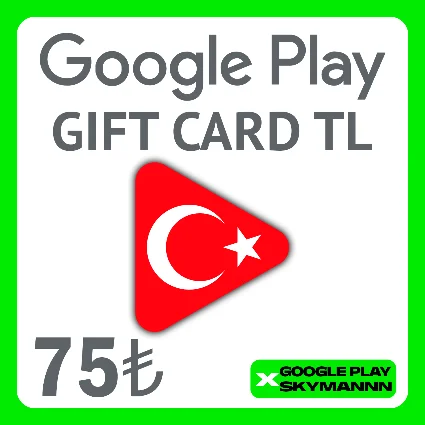 GOOGLE PLAY GIFT CARD 75 TL ТУРЦИЯ АВТО ВЫДАЧА 24/7