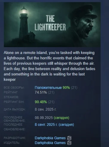The Lightkeeper АВТОДОСТАВКА STEAM РОССИЯ