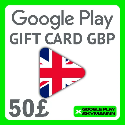 🟢 Google Play 🟢 Gift Card 50 GBP (UK) 🌏 United Kingdom