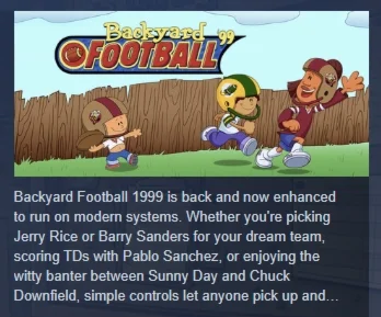 Backyard Football '99 АВТОДОСТАВКА STEAM РОССИЯ