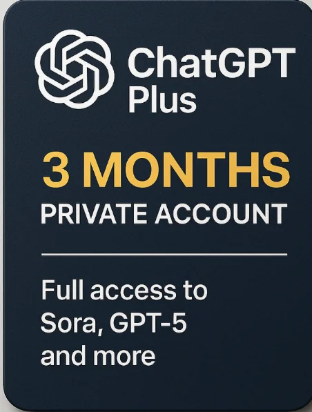 ChatGPT Plus 3 месяца личного аккаунта