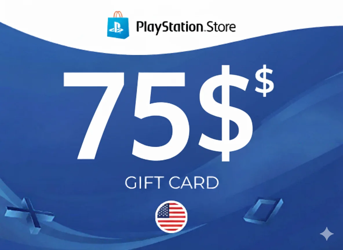 Подарочная карта PlayStation PSN на 75 долларов (США)