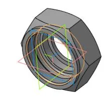 61.008 гайка накидная - 3D модель детали