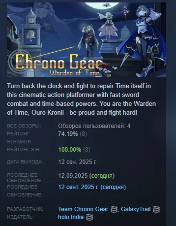 Chrono Gear: Warden of Time АВТОДОСТАВКА STEAM РОССИЯ