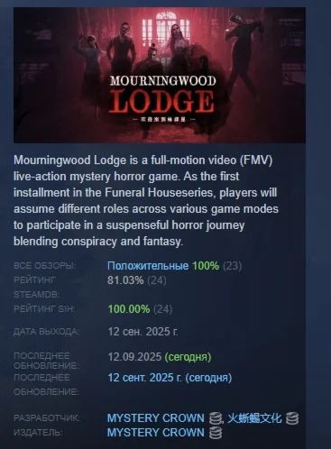 Mourningwood Lodge АВТОДОСТАВКА STEAM РОССИЯ
