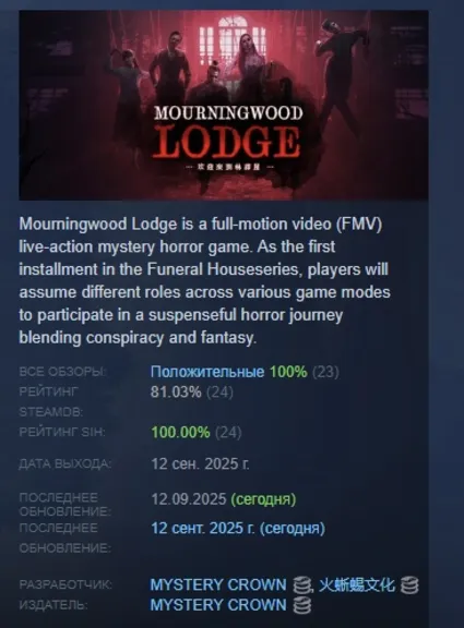 Mourningwood Lodge АВТОДОСТАВКА STEAM РОССИЯ