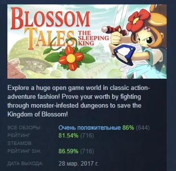 Blossom Tales: The Sleeping King STEAM РОССИЯ