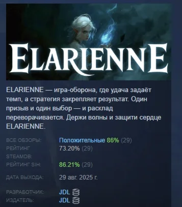 ELARIENNE АВТОДОСТАВКА STEAM РОССИЯ
