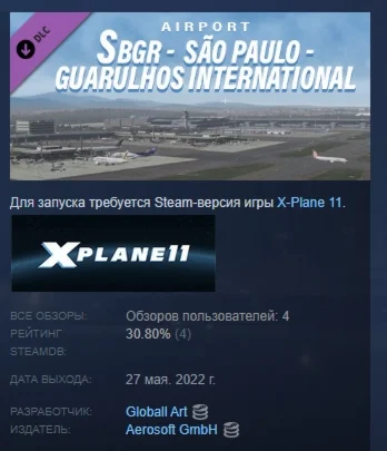 X-Plane 11 Add-on Globall Art SBGR São Paulo Guarulhos