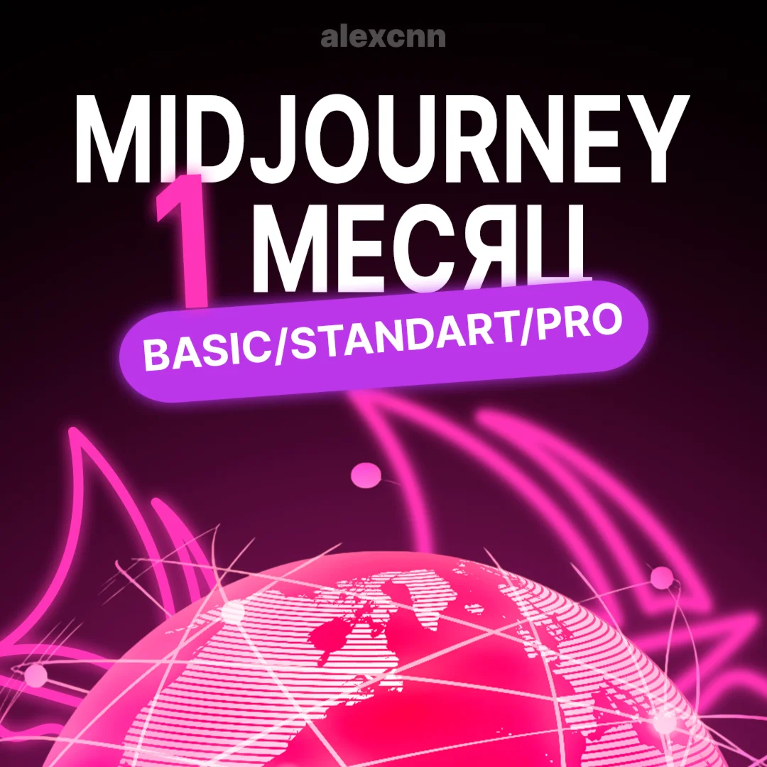 Купить Midjourney · Базовый / Стандартный / ПРО 1 месяц