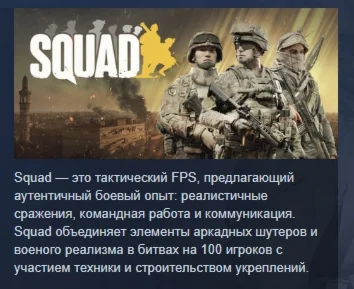 Squad АВТОДОСТАВКА STEAM РОССИЯ