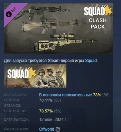 Squad Weapon Skins - Clash Pack DLC АВТОДОСТАВКА STEAM РОССИЯ