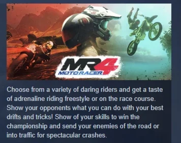 Moto Racer 4 АВТОДОСТАВКА STEAM РОССИЯ