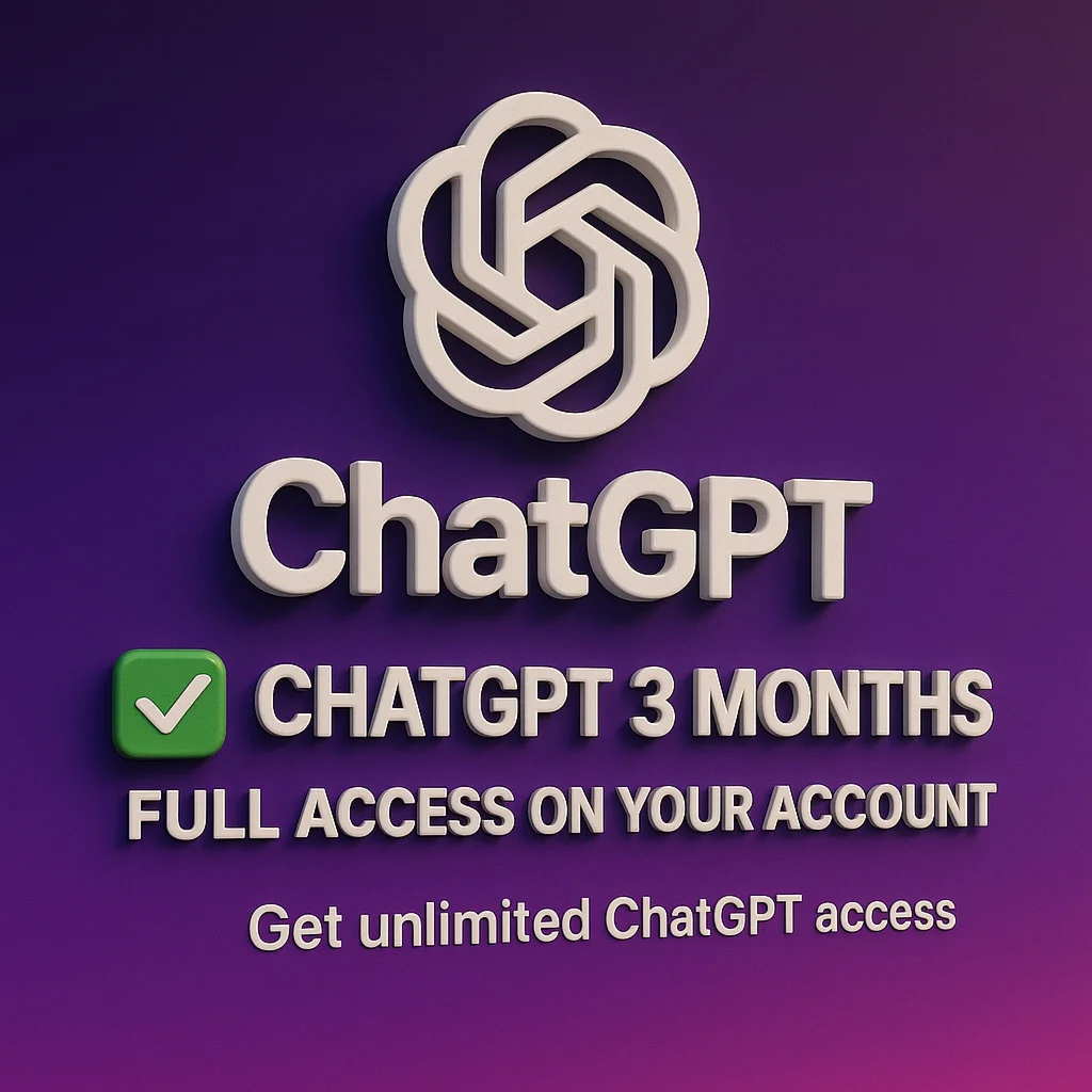 🔥ChatGPT 3 месяца полный доступ к вашей учетнойзаписи