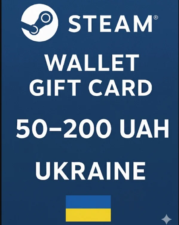 Подарочная карта Steam Wallet 50–200 грн. Украина