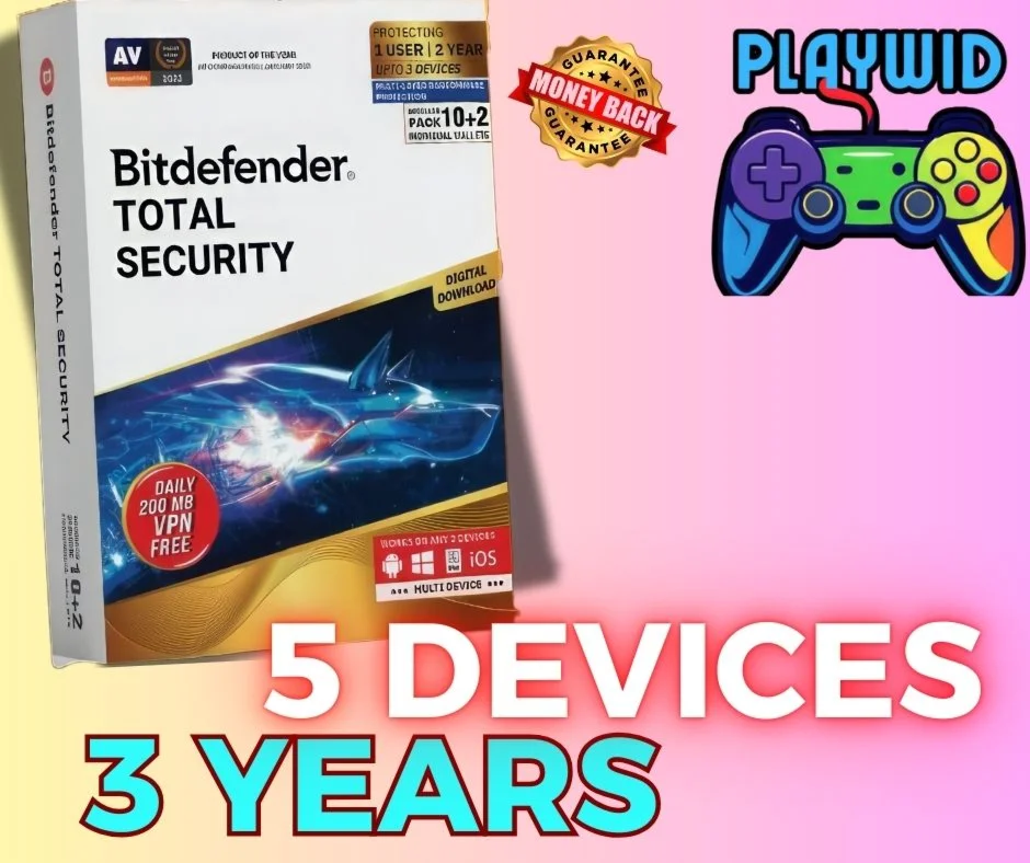 Bitdefender Total Security 5 устройств, ключ на 3 года.