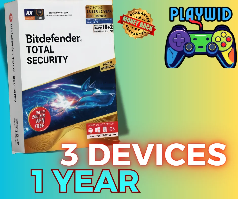 Bitdefender Total Security 3 Device 1 год. Ключ.