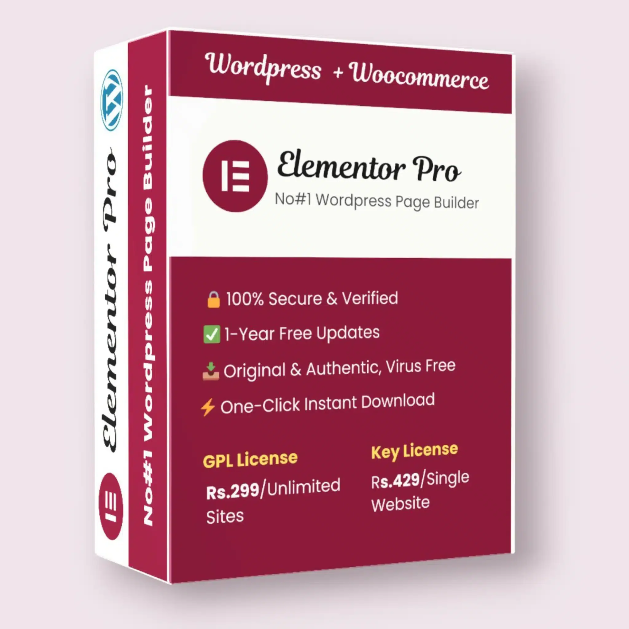 Официальная лицензия Elementor Pro на 1/2 года